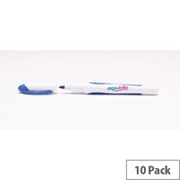 Ergo-Brite Drywipe Marker Rubber Grip Blue Pack of 10 Ergo-Brite Drywipe Marker Rubber Grip Blue Pack of 10
