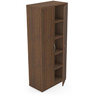 Tall Cupboard with Lockable Doors Adjustable Shelves and Floor-leveller Feet W800xD420xH1850mm 18mm Panel Dark Walnut - Universal Storage Can Be Used Alone Or Accompany The Switch Komo or Ashford Ranges Tall Cupboard with Lockable Doors Adjustable Shelves and Floor-leveller Feet W800xD420xH1850mm 18mm Panel Dark Walnut - Universal Storage Can Be Used Alone Or Accompany The Switch Komo or Ashford Ranges