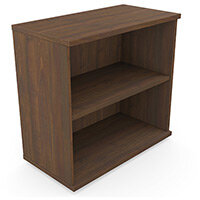 Low Bookcase With Adjustable Shelves & Floor-leveller Feet W800xD420xH770mm 18mm Panel Dark Walnut - Universal Storage Can Be Used Alone Or Accompany The Switch Komo or Ashford Ranges Low Bookcase With Adjustable Shelves & Floor-leveller Feet W800xD420xH770mm 18mm Panel Dark Walnut - Universal Storage Can Be Used Alone Or Accompany The Switch Komo or Ashford Ranges