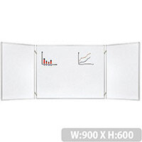 Franken Trio Lacquered 3 Part Folding Whiteboard System H600 x W900(900 + 2 x 450)mm Franken Trio Lacquered 3 Part Folding Whiteboard System H600 x W900(900 + 2 x 450)mm
