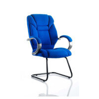 Galloway Boardroom & Visitor Cantilever Chair Blue Fabric With Arms