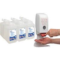 Scott Alcohol Foam Hand Sanitiser 1L Pack of 6 FOC Dispenser KC832096 Scott Alcohol Foam Hand Sanitiser 1L Pack of 6 FOC Dispenser KC832096