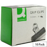 Q-Connect Grip Clip 51mm Black (Pack of 10)