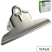 Q-Connect Grip Clip Heavy Duty 150mm Silver (Pack of 10) Q-Connect Grip Clip Heavy Duty 150mm Silver (Pack of 10)