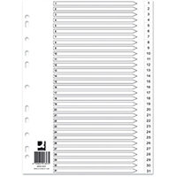 Q-Connect Index 1-31 Polypropylene White Pack of 10 KF01357Q Q-Connect Index 1-31 Polypropylene White Pack of 10 KF01357Q
