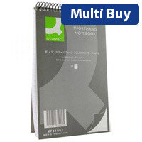 Spiral Notebook 203x127mm Headbound Ruled 150 Leaf 10 Pack Q-Connect