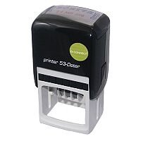 Q-Connect Custom Date Self-Inking Stamp 43x28mm KF71433