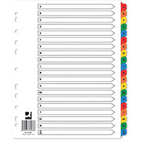 Q-Connect EW Index A-Z Reinforced Multicoloured Pack of 15 KF76986Q Q-Connect EW Index A-Z Reinforced Multicoloured Pack of 15 KF76986Q
