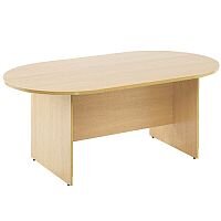 Arista 2400mm Rectangular Meeting Table Maple with D-Ends KF838285 Arista 2400mm Rectangular Meeting Table Maple with D-Ends KF838285