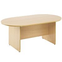 Arista 2400mm Rectangular Meeting Table Maple with D-Ends KF838285