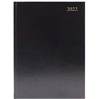 Desk Diary Day Per Page Appointments A4 Black 2022 KFA41ABK22 Desk Diary Day Per Page Appointments A4 Black 2022 KFA41ABK22