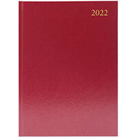 Desk Diary Day Per Page A4 Burgundy 2022 KFA41BG22 Desk Diary Day Per Page A4 Burgundy 2022 KFA41BG22