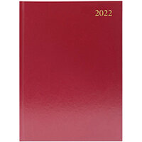 Desk Diary Day Per Page Appointments A5 Burgundy 2022 KFA51ABG22 Desk Diary Day Per Page Appointments A5 Burgundy 2022 KFA51ABG22
