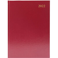 Desk Diary Week To View A5 Burgundy 2022 KFA53BG22 Desk Diary Week To View A5 Burgundy 2022 KFA53BG22