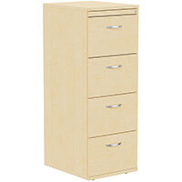 4 Drawer Wooden Filing Cabinet in Polar Birch Height 1320mm  - Universal Storage Can Be Used Alone Or Accompany The Switch, Komo or Ashford Ranges