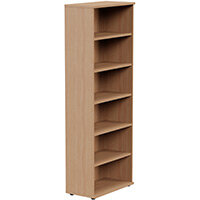 Tall Bookcase with Adjustable Shelves and Floor-leveller Feet W800xD420xH2210mm Beech - Universal Storage Can Be Used Alone Or Accompany The Switch, Komo or Ashford Ranges Tall Bookcase with Adjustable Shelves and Floor-leveller Feet W800xD420xH2210mm Beech - Universal Storage Can Be Used Alone Or Accompany The Switch, Komo or Ashford Ranges