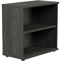 Kito Low Bookcase With Adjustable Shelves & Floor-leveller Feet W800xD420xH770mm Carbon Walnut Kito Low Bookcase With Adjustable Shelves & Floor-leveller Feet W800xD420xH770mm Carbon Walnut