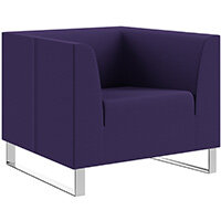 SIGMA Single Seater Armchair With Cantilever Chrome Legs - Camira BLAZER 100% Wool Fabric SIGMA Single Seater Armchair With Cantilever Chrome Legs - Camira BLAZER 100% Wool Fabric
