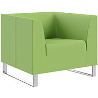 SIGMA Single Seater Armchair With Cantilever Chrome Legs - VALENCIA Leather-Look Upholstery SIGMA Single Seater Armchair With Cantilever Chrome Legs - VALENCIA Leather-Look Upholstery