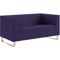 SIGMA 2 Seater Sofa With Cantilever Chrome Legs - Camira BLAZER 100% Wool Fabric SIGMA 2 Seater Sofa With Cantilever Chrome Legs - Camira BLAZER 100% Wool Fabric