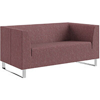 SIGMA 2 Seater Sofa With Cantilever Chrome Legs - RIVET Fabric SIGMA 2 Seater Sofa With Cantilever Chrome Legs - RIVET Fabric