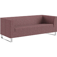 SIGMA 3 Seater Sofa With Cantilever Chrome Legs - RIVET Fabric SIGMA 3 Seater Sofa With Cantilever Chrome Legs - RIVET Fabric