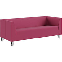 SIGMA 3 Seater Sofa With Trapezoid Chrome Effect Legs - XTREME X2 Fabric SIGMA 3 Seater Sofa With Trapezoid Chrome Effect Legs - XTREME X2 Fabric