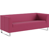 SIGMA 3 Seater Sofa With Cantilever Chrome Legs - XTREME X2 Fabric SIGMA 3 Seater Sofa With Cantilever Chrome Legs - XTREME X2 Fabric