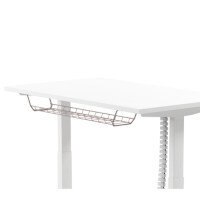 Cable Management Basket 1000mm For 1400mm Wide Leap & Zoom Height Adjustable Desks Silver