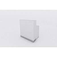 Organic Modern Straight White Reception Desk W1000mmxD660mmxH1105mm Organic Modern Straight White Reception Desk W1000mmxD660mmxH1105mm
