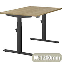 LEAP Electric Height Adjustable Rectangular Sit Stand Desk Portal Top W1200xD800xH620-1270mm Urban Oak Top Black Frame. Prevents & Reduces Muscle & Back Problems, Heart Risks & Increases Brain Activity. LEAP Electric Height Adjustable Rectangular Sit Stand Desk Portal Top W1200xD800xH620-1270mm Urban Oak Top Black Frame. Prevents & Reduces Muscle & Back Problems, Heart Risks & Increases Brain Activity.