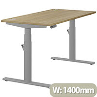 LEAP Electric Height Adjustable Rectangular Sit Stand Desk Portal Top W1400xD700xH620-1270mm Urban Oak Top Silver Frame. Prevents & Reduces Muscle & Back Problems, Heart Risks & Increases Brain Activity. LEAP Electric Height Adjustable Rectangular Sit Stand Desk Portal Top W1400xD700xH620-1270mm Urban Oak Top Silver Frame. Prevents & Reduces Muscle & Back Problems, Heart Risks & Increases Brain Activity.
