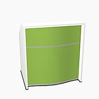 Wave Modern Design Small Straight Reception Desk with White Counter Top & High Gloss Dark Green Front W1026xD770xH1103mm Wave Modern Design Small Straight Reception Desk with White Counter Top & High Gloss Dark Green Front W1026xD770xH1103mm
