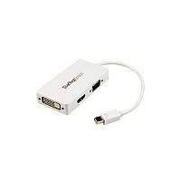 StarTech Travel A/V adapter: 3-in-1 Mini DisplayPort to VGA DVI or HDMI converter white StarTech Travel A/V adapter: 3-in-1 Mini DisplayPort to VGA DVI or HDMI converter white