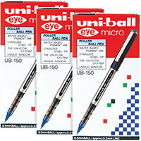 Uni-Ball UB150 Micro Eye Rollerball Pen 0.2mm Blue Pack of 12 3For2 Uni-Ball UB150 Micro Eye Rollerball Pen 0.2mm Blue Pack of 12 3For2
