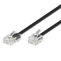 MicroConnect RJ11 to RJ45 Network Cable - Length 15m - Male to Male Connectors - Colour: Black MicroConnect RJ11 to RJ45 Network Cable - Length 15m - Male to Male Connectors - Colour: Black