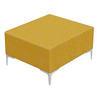 Frovi HUDDLE MODULAR Square Island Unit With Chrome Feet H440xW760xD760mm 440mm Seat Height - Fabric Band B