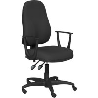 OA Series High Back High Back Operator Office Chair Black Fabric with Fixed Arms OA Series High Back High Back Operator Office Chair Black Fabric with Fixed Arms