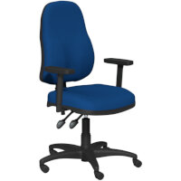 OA Series High Back High Back Operator Office Chair Blue Fabric with Height Adjustable Arms