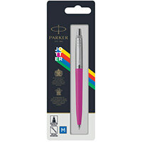Parker Jotter Ballpoint Pen Medium Tip Pink Barrel Blue Ink 2075996 Parker Jotter Ballpoint Pen Medium Tip Pink Barrel Blue Ink 2075996