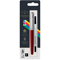 Parker Jotter Rollerball Pen Fine Tip Red Barrel Black Ink 2096888 Parker Jotter Rollerball Pen Fine Tip Red Barrel Black Ink 2096888