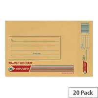 GoSecure Bubble Lined Envelope Size 3 150x215mm Gold Pack of 20 PB02151 GoSecure Bubble Lined Envelope Size 3 150x215mm Gold Pack of 20 PB02151