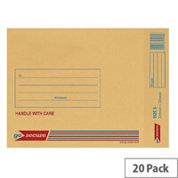 GoSecure Bubble Lined Envelope Size 5 220x265mm Gold Pack of 20 PB02153 GoSecure Bubble Lined Envelope Size 5 220x265mm Gold Pack of 20 PB02153