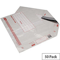 Go Secure Extra Strong Polythene Envelopes 345x430mm Pack of 50 PB08229 Go Secure Extra Strong Polythene Envelopes 345x430mm Pack of 50 PB08229