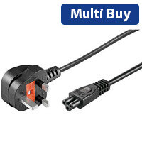 Microconnect Power Cable - Black, 2m, Type G Plug to C5 Coupler