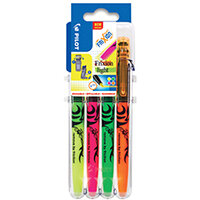 Pilot FrXiion Set2Go Highlighters Assorted Pack of 4 3131910546818 Pilot FrXiion Set2Go Highlighters Assorted Pack of 4 3131910546818