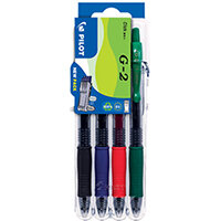Pilot G-2 Set2Go Rollerball Pens Assorted Pack of 4 3131910551652 Pilot G-2 Set2Go Rollerball Pens Assorted Pack of 4 3131910551652