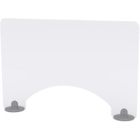 Screen Two - Self Supporting Rectangular Protective Perspex Screen without Aperture & with Radius Corners W1000xH675xD300mm Screen Two - Self Supporting Rectangular Protective Perspex Screen without Aperture & with Radius Corners W1000xH675xD300mm