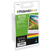 Polaroid Brother LC123C Remanufactured Inkjet Cartridge Cyan LC123C-COMP PL Polaroid Brother LC123C Remanufactured Inkjet Cartridge Cyan LC123C-COMP PL