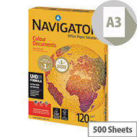 Navigator Colour Documents A3 Paper 120gsm Pack of 500 NAVA3120 Navigator Colour Documents A3 Paper 120gsm Pack of 500 NAVA3120